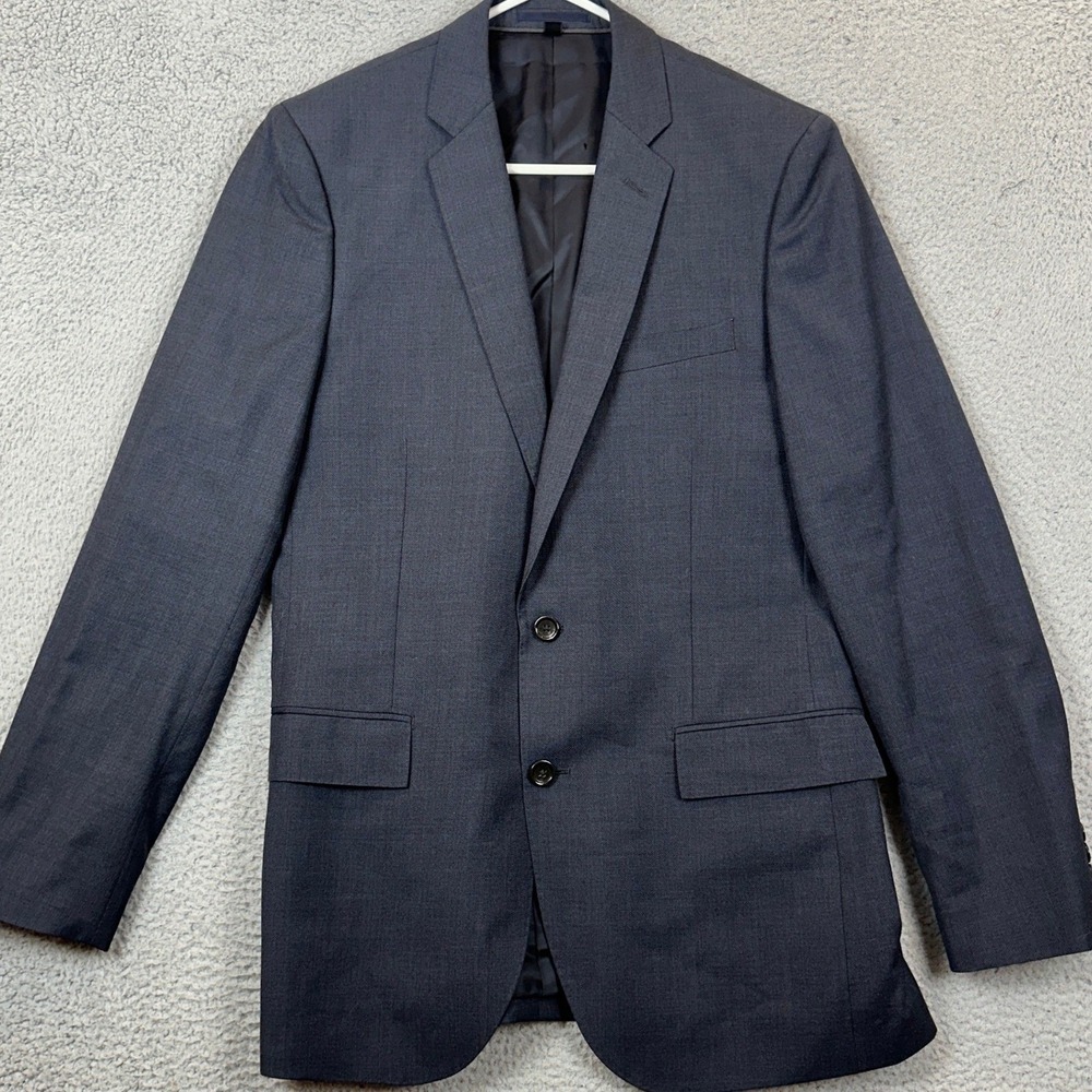 J Crew Ludlow Blazer Men 40L Charcoal Grey Italian Wool Tollegno 1900 Sport Coat